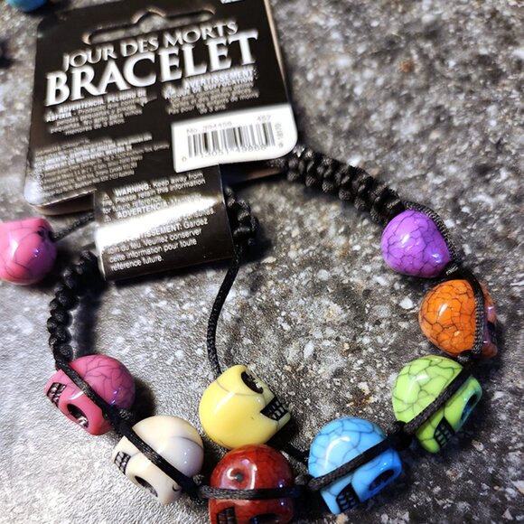 Hand Crafted Skull Earrings and Bracelet Bundle NEW - Picture 6 of 8